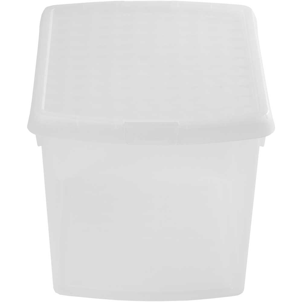 Wham Clip 21L Clear Rectangular Storage Box with Lid 3 Pack Image 4