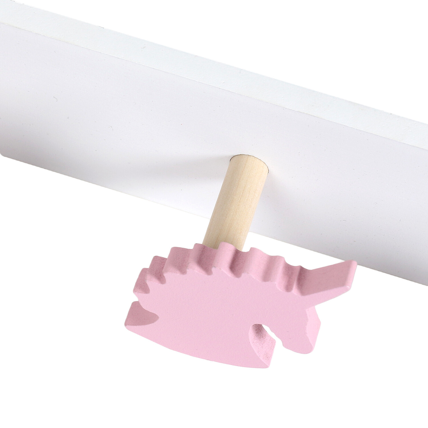 Unicorn 4 Hook Rail - Pink Image 4