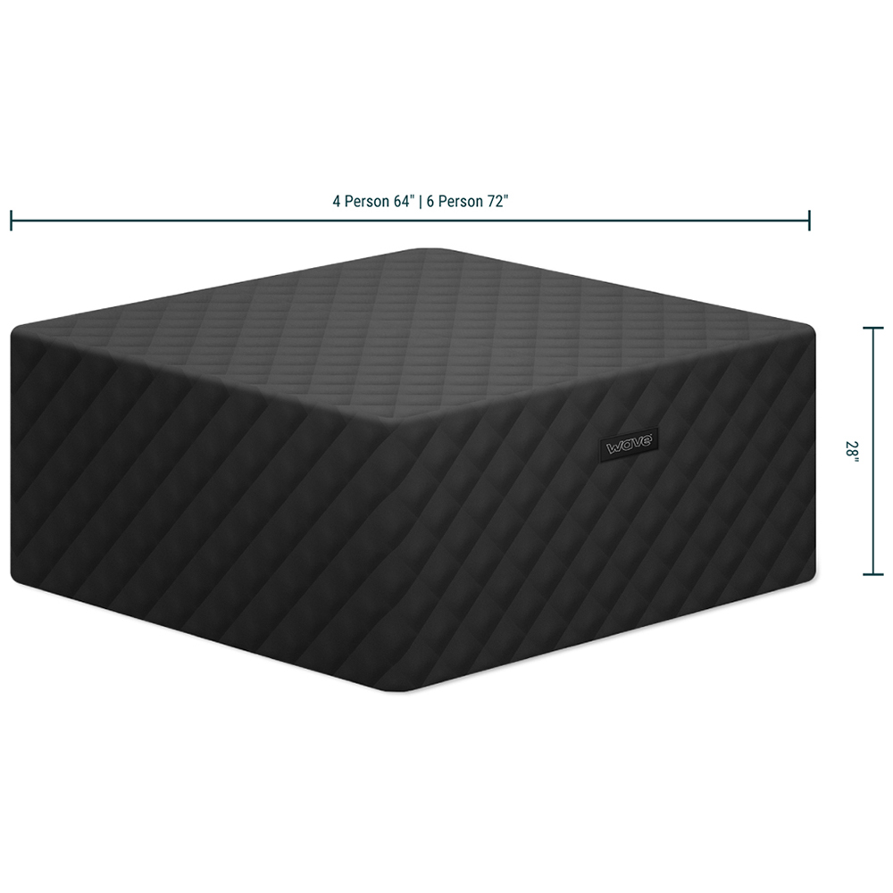 Wave Garda 6 Person Square Thermal Hot Tub Cover Image 4