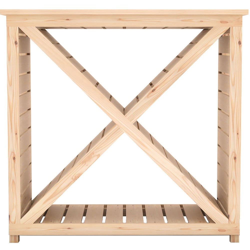 Shire 3 x 1.3ft Woodlowe Cross Log Store Image 1