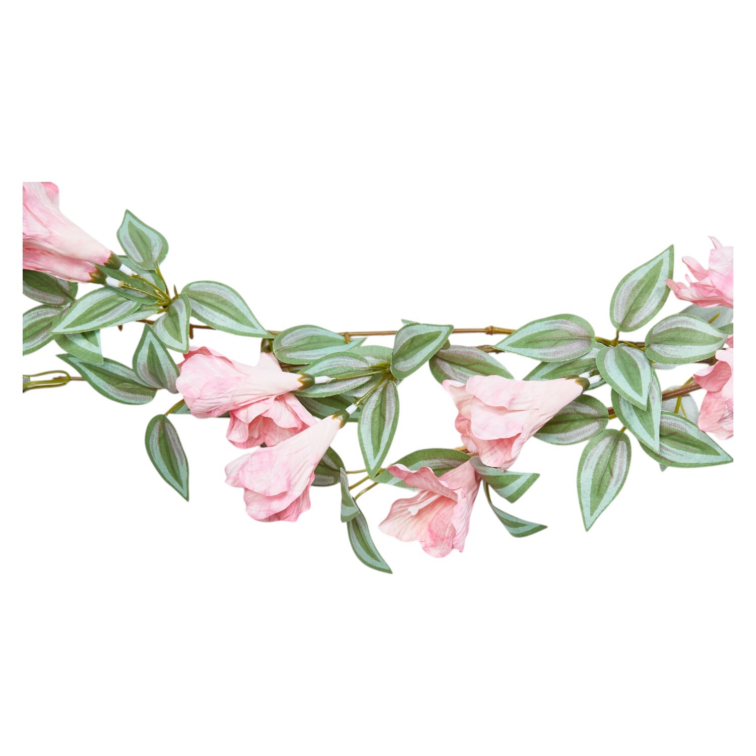 Morning Glory Garland - Green and Purple Image 10