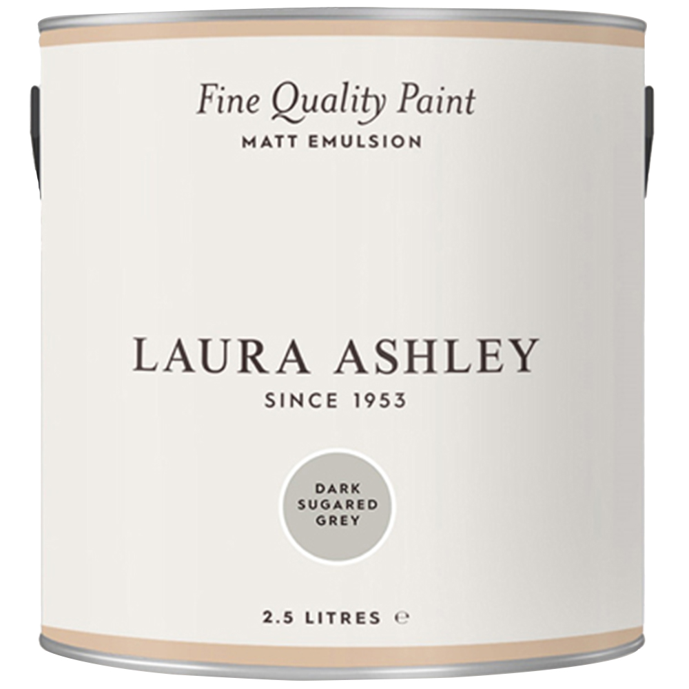 Laura Ashley Dark Sugared Grey Matt Emulsion Paint 2.5L Image 2