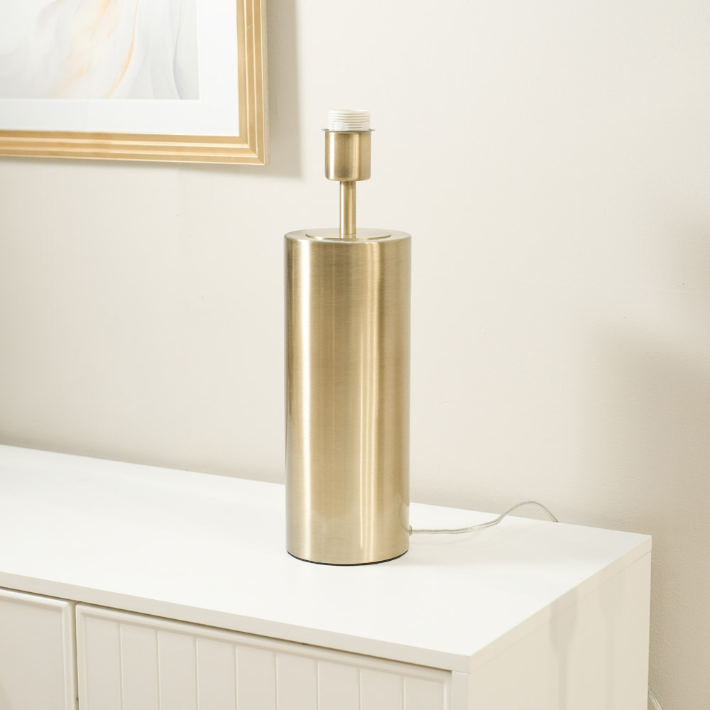 ValueLights Lexy Antique Brass Touch Table Lamp Base Image 2