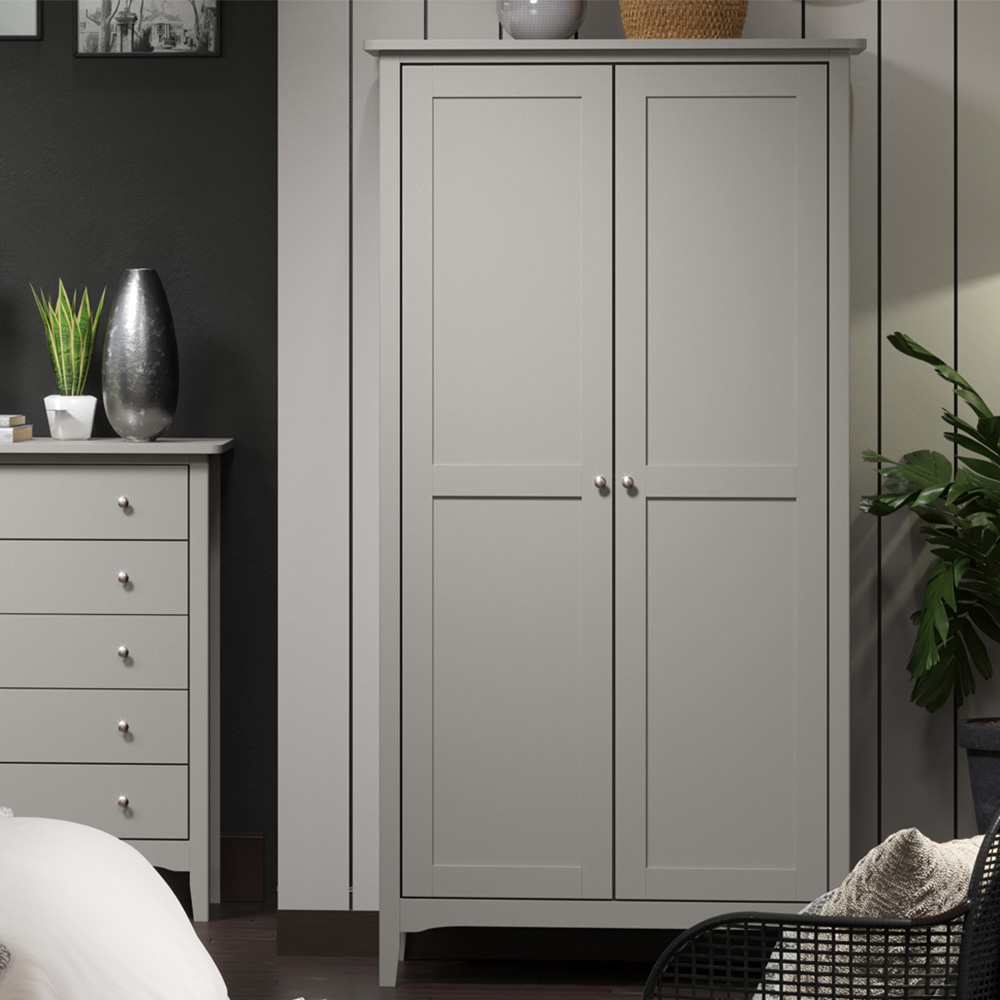 Core Products Como 2 Door Light Grey Wardrobe Image 6