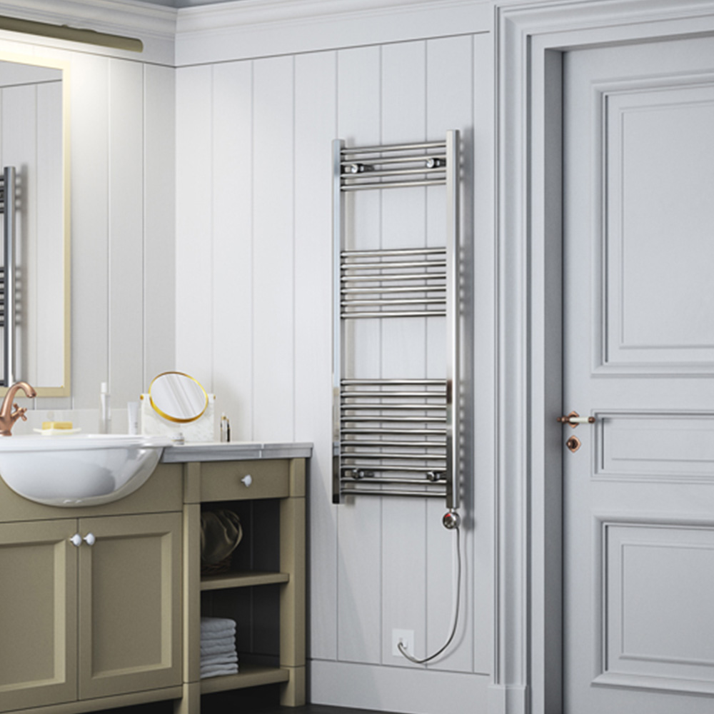 Terma Leo E 1023BTU Chrome Electric Variable Temperature Towel Rail 1200 x 500mm Image 6