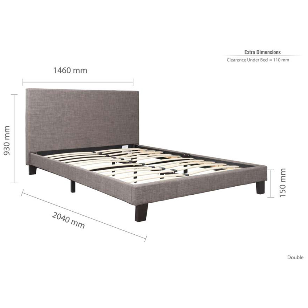 Berlin Double Grey Polyester Bed Image 9