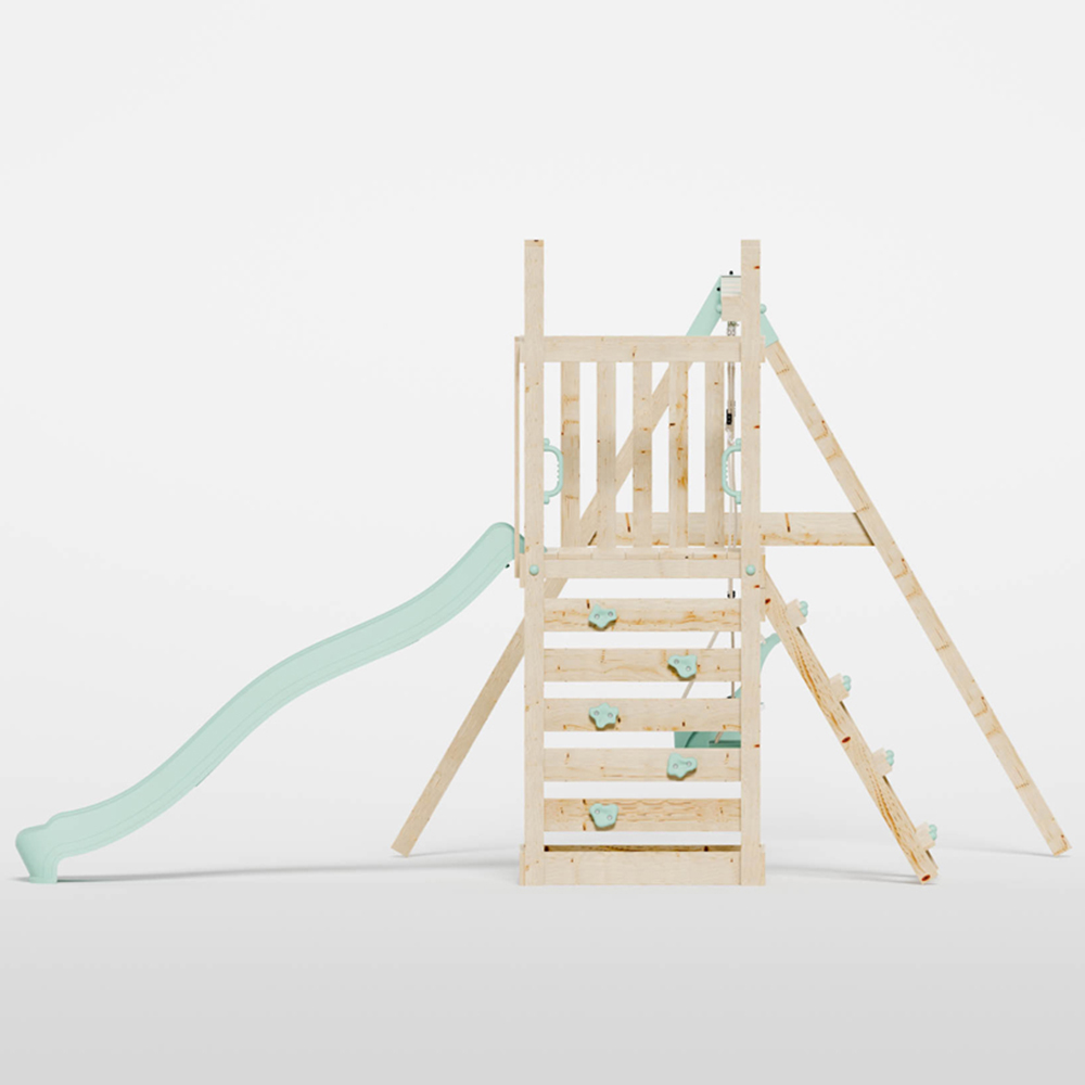 Mercia Mountain Climbing Frame Play Tower with Slide Swing and Baby Swing Image 5