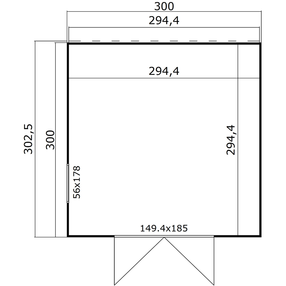 Norland Palermo 1 9.8 x 9.8ft Garden Cabin Image 3