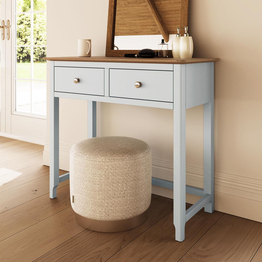 FWStyle Taberno 2 Drawer White Dressing Table Image 6