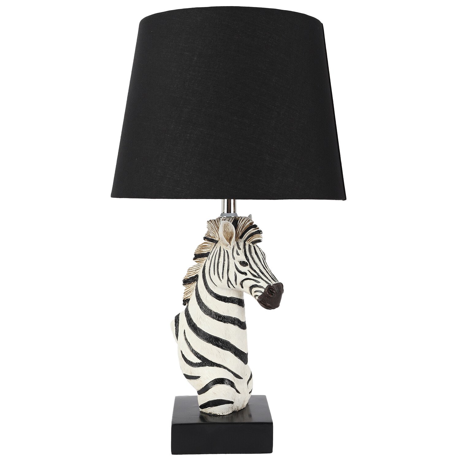 Zebra Shaped Table Lamp Black and White Image 3