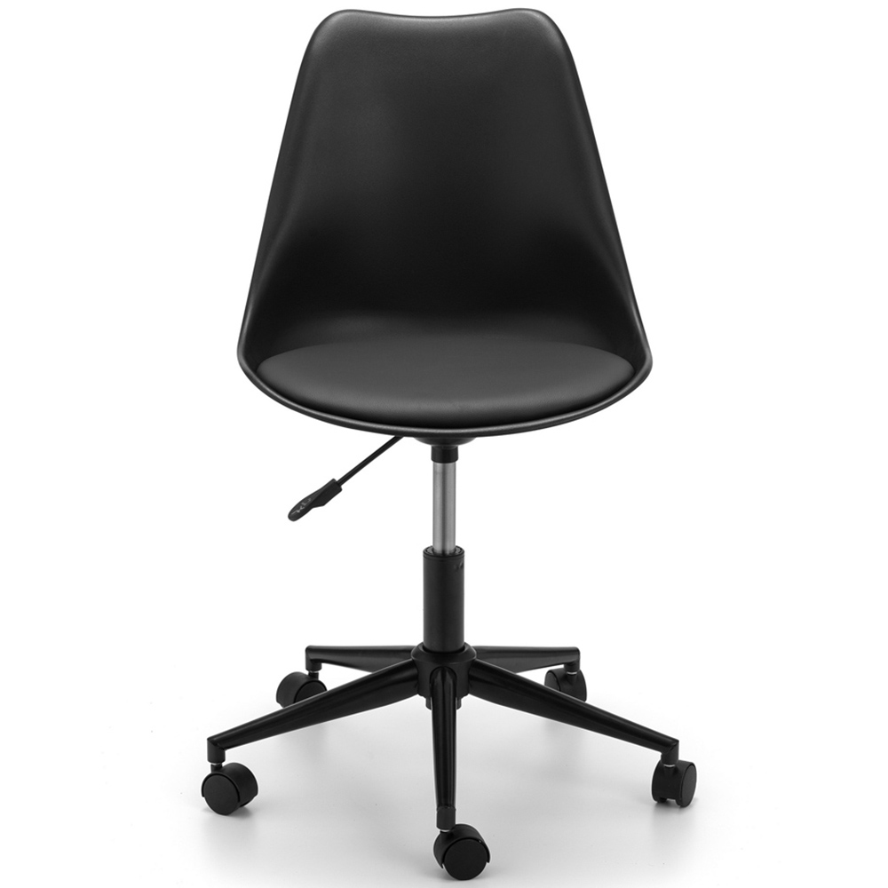 Julian Bowen Erika Black PU Swivel Office Chair Image 3