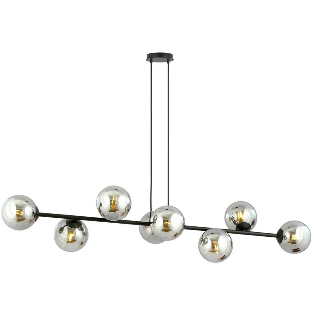 Emibig Rossi 8 Light Graphite Shade Black E14 Ceiling Pendant Light Image 3