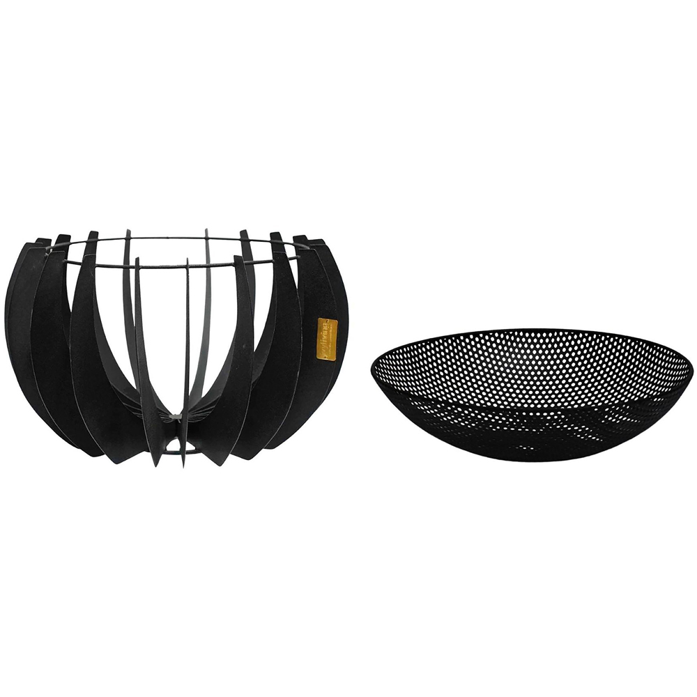 Ivyline Solis Matt Black Fire Pit 30 x 50cm Image 3