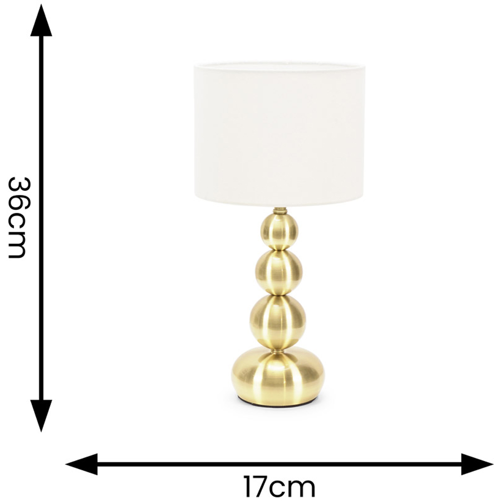 ValueLights Marissa 2 Pack Gold Stacked Ball Touch LED Table Lamp Image 7