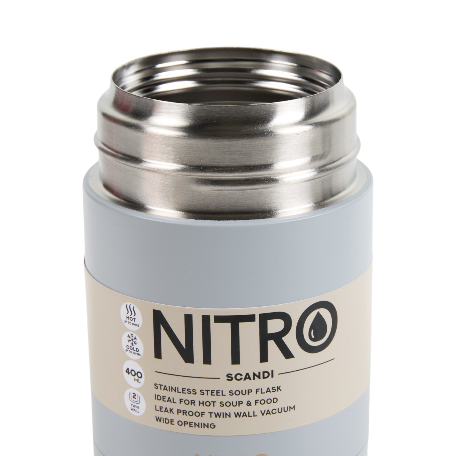 Nitro Scandi Stainless Steel Soup and Food Flask 400ml Image 3