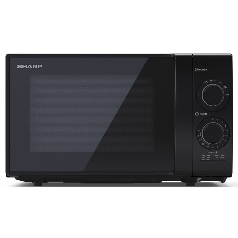 Sharp YC-GS01U-B Black 20L Solo Manual Microwave 700W Image 2