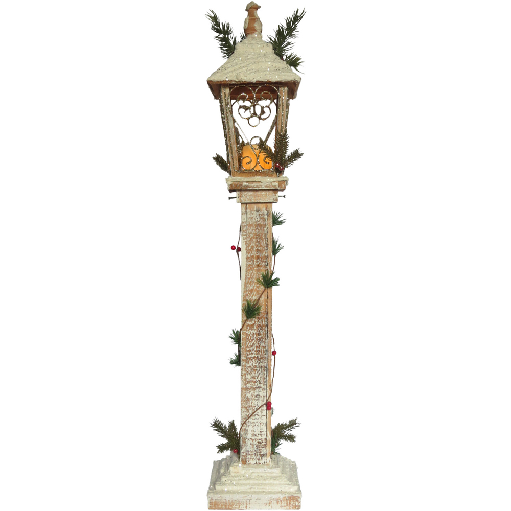 Flicker Candle Snowy Lantern - Multicolour Image 4