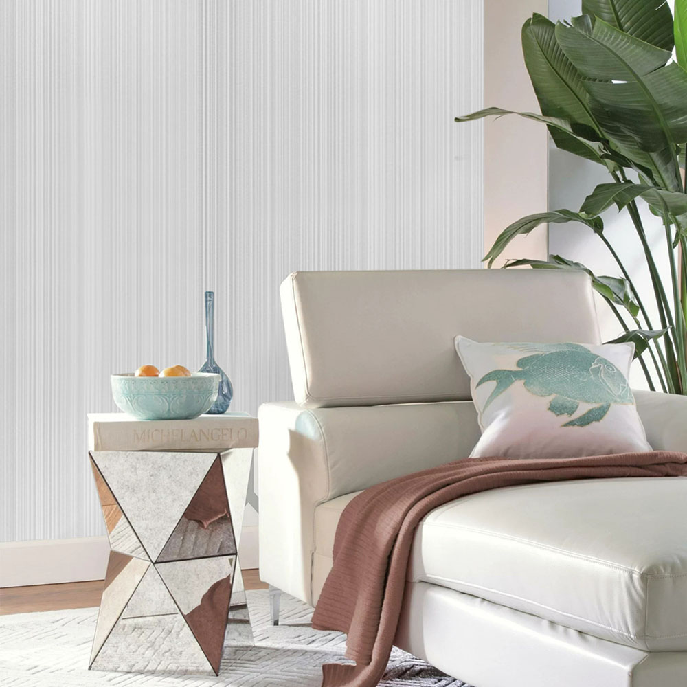 Living and Home Embossed Non-Woven Grey Wallpaper Image 5