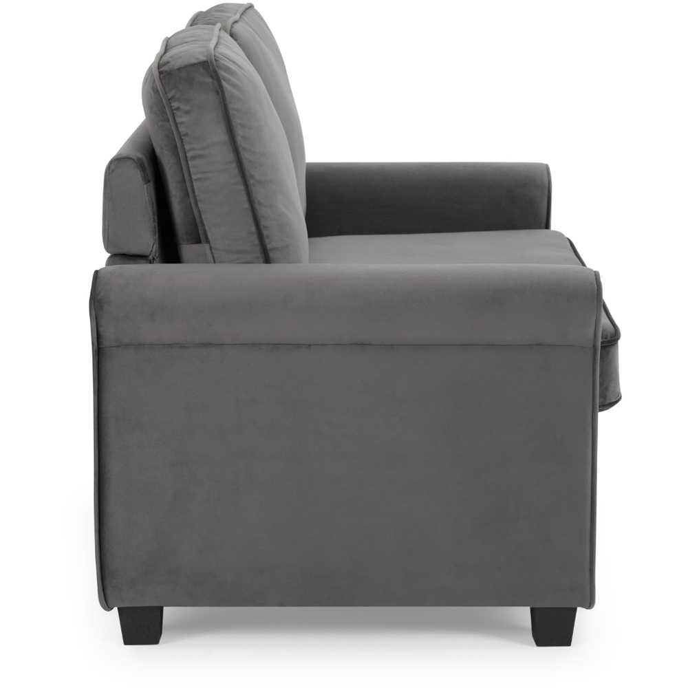Home Detail Nathan Small Double Sleeper Grey Velvet Pull Out Sofa Bed Image 5