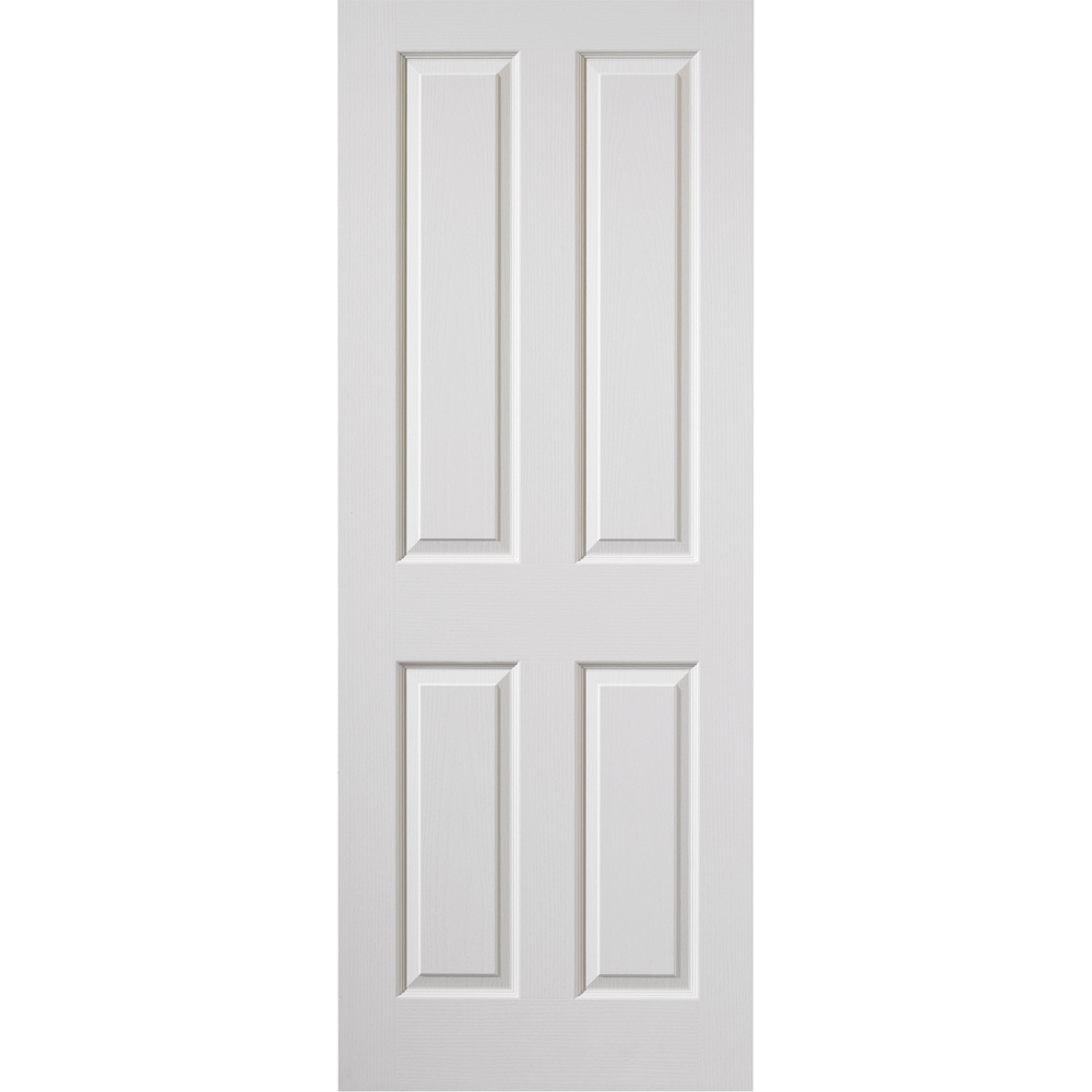 JB Kind Classic Canterbury Grained White Moulded Primed Internal Door 1981 x 762mm Image 1