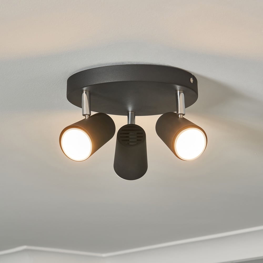 Inlight Aurora Black 3 Spot Light Plate Image 2