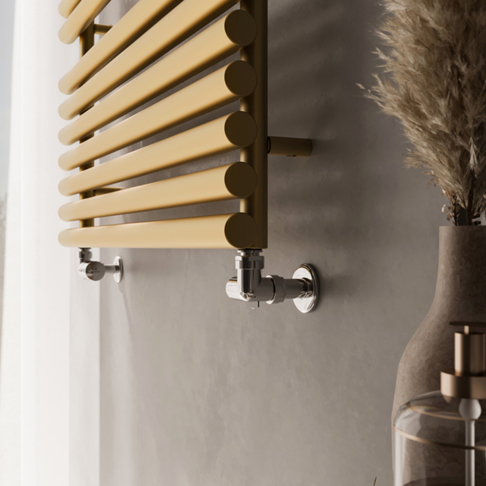 Terma Rolo Towel 2002BTU Brass Heated Towel Rail 590 x 900mm Image 6