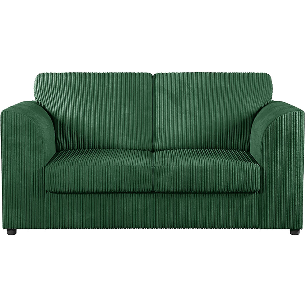 Luxor 4 Seater Green Jumbo Cord Full Back Sofa Suite Image 3