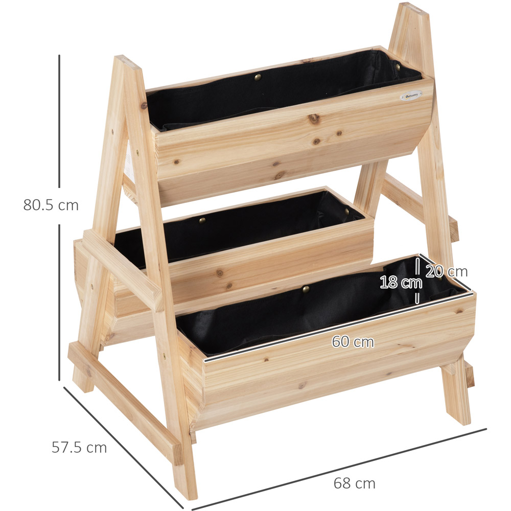 Outsunny Wooden Raised Garden Bed Planter Box with Stand for Vegetables and Flowers Image 7