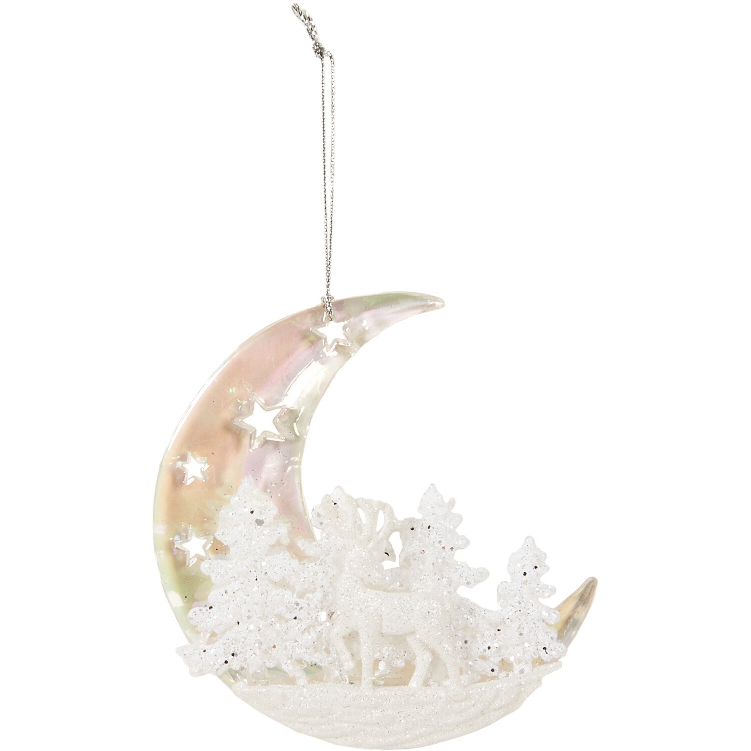 Half Moon Forest Scene Decoration - Silver Image 4