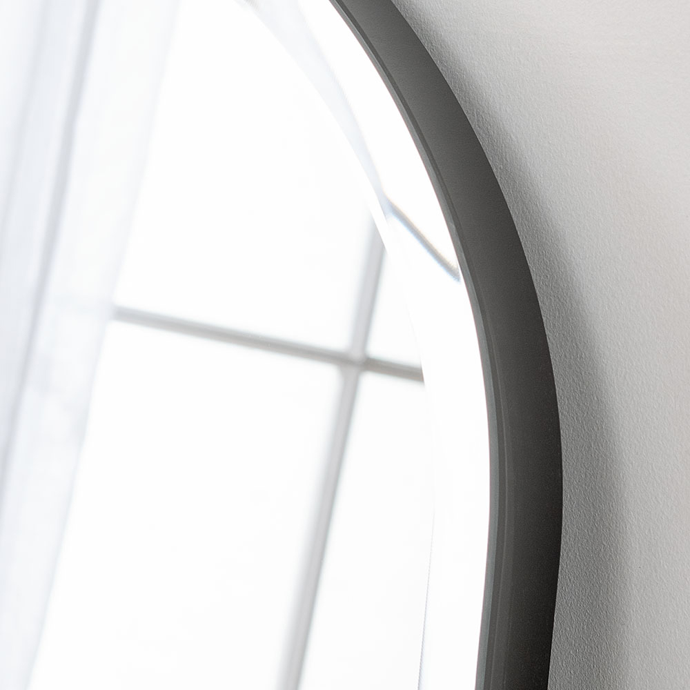 Yearn Black Arch Bevelled Overmantle Mirror 91 x 69cm Image 3