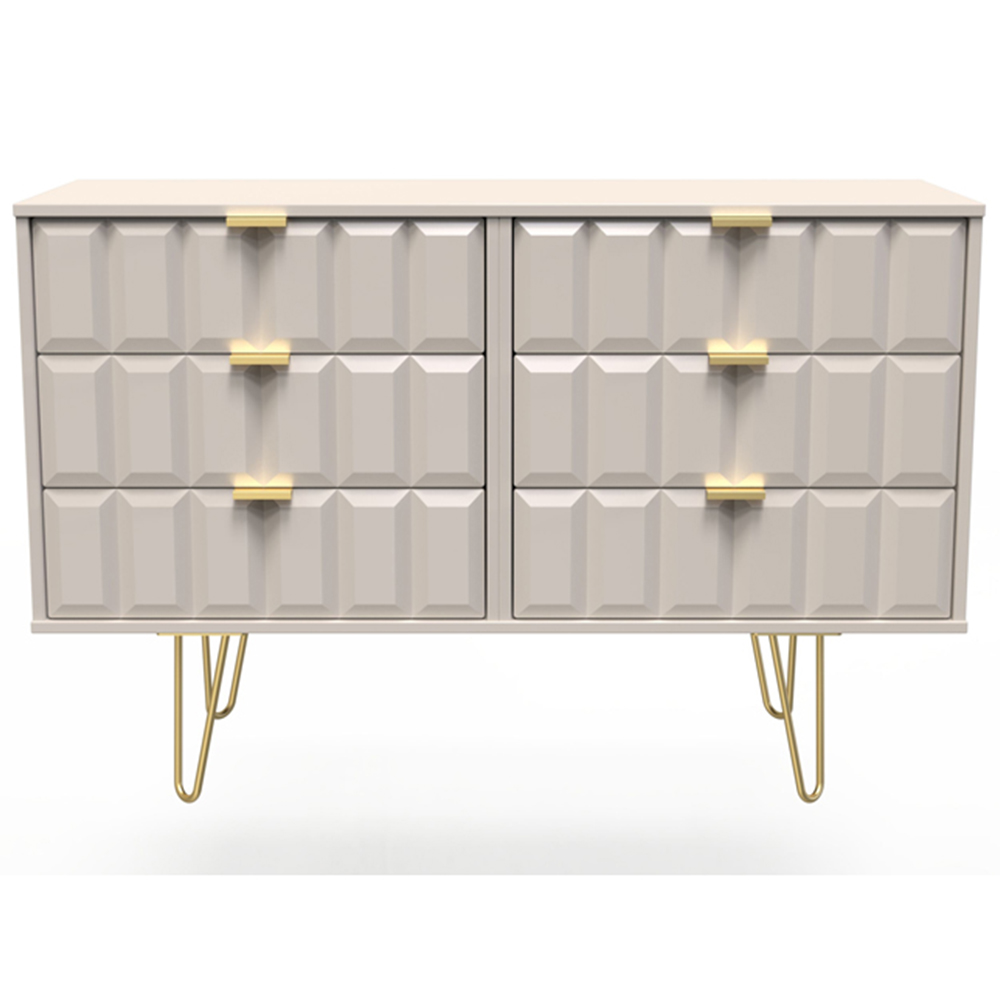 Crowndale Cube 6 Drawer Matt Kashmir Chest of Drawers Ready Assembled Image 3
