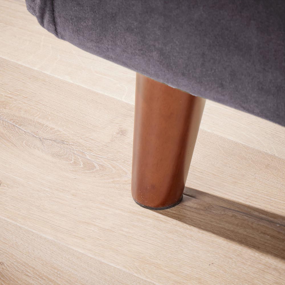 Home Source Morella Single Seater Grey Velvet Folding Sofa Bed with Pillow Image 3