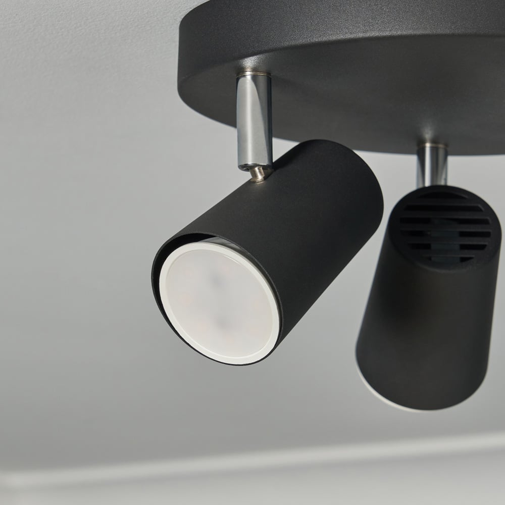 Inlight Aurora Black 3 Spot Light Plate Image 5