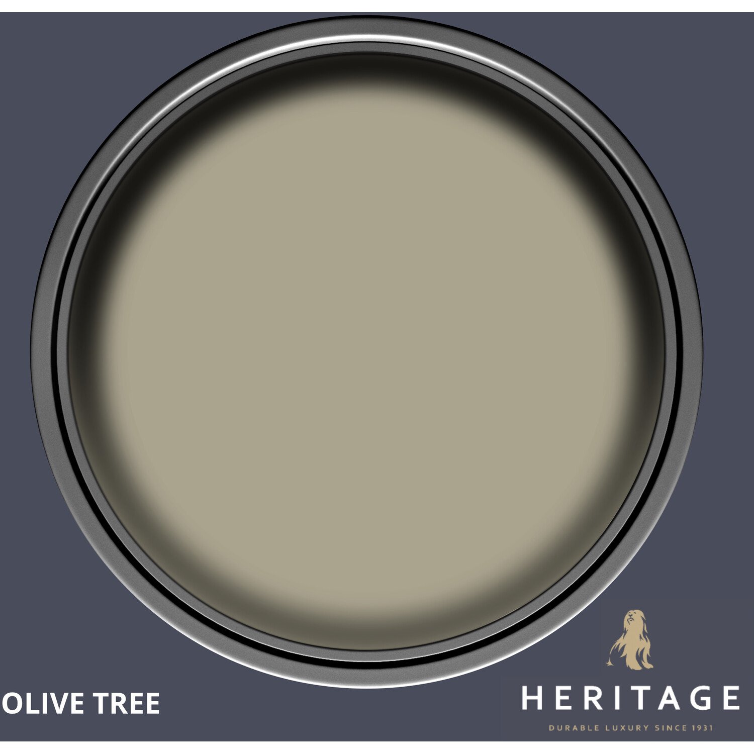 Dulux Heritage Walls and Ceilings Olive Tree Velvet Matt Emulsion Paint Tester Image 3