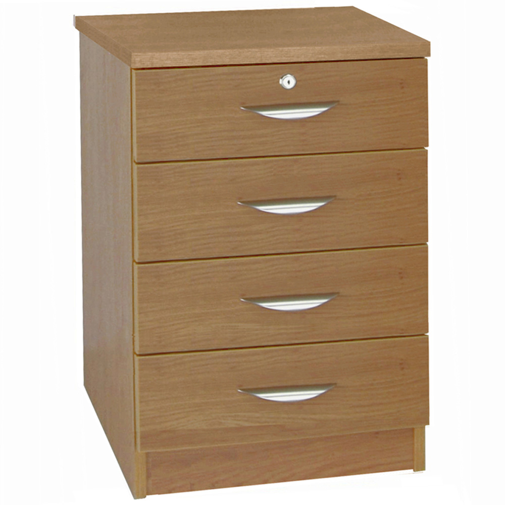 R White Cabinets 4 Drawer Brown Storage Unit Image 2