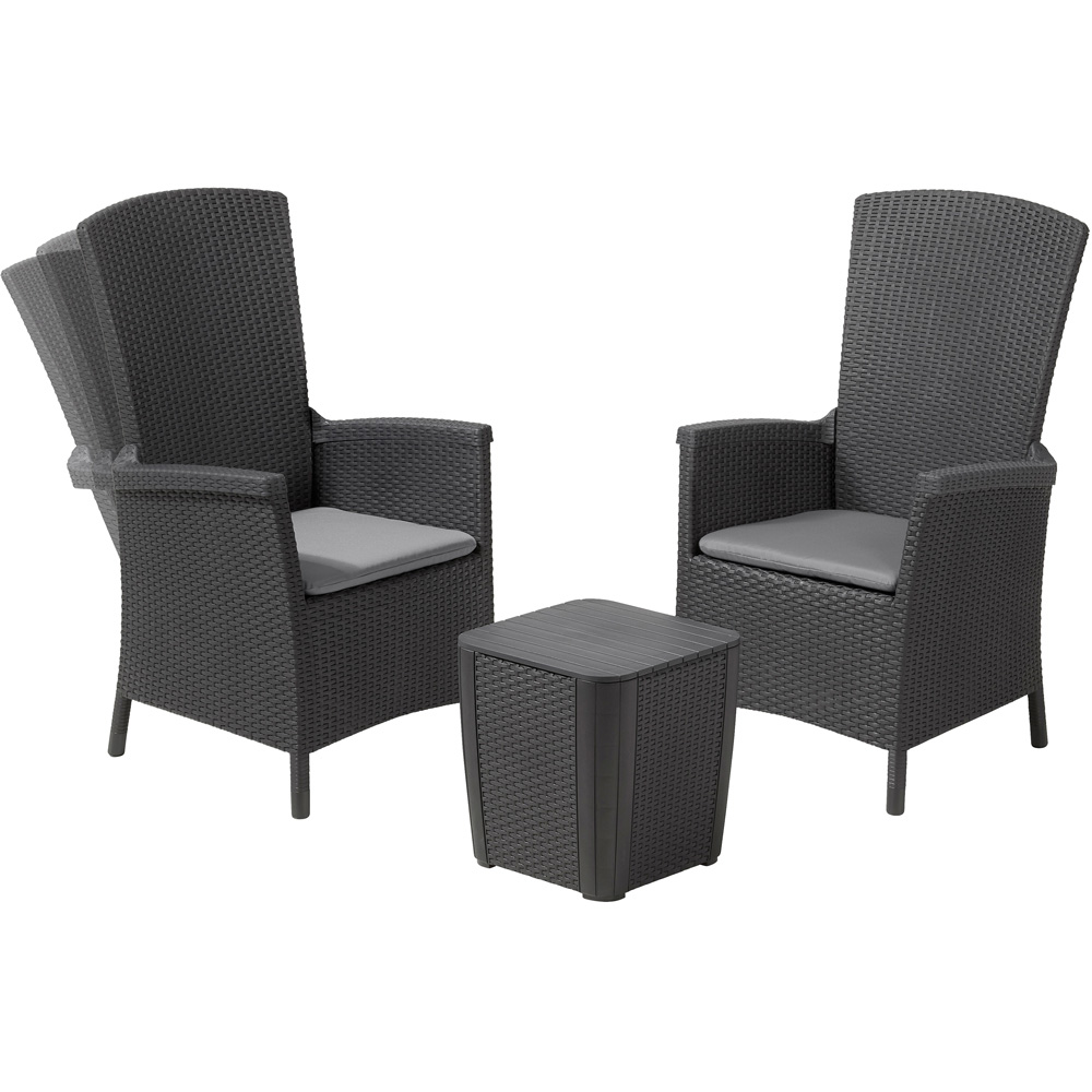 Keter Vermont 2 Seater Reclining Bistro Set Image 3