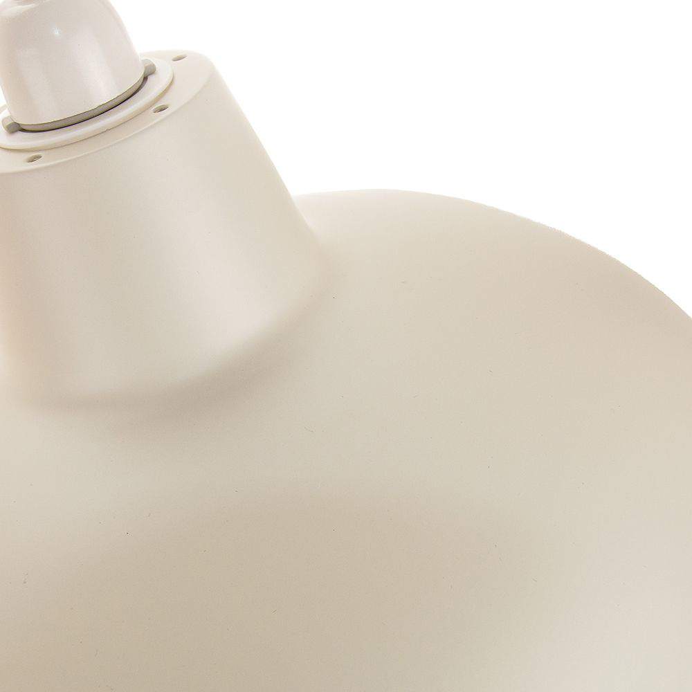 Happy Homewares Matt Cream Curved Metal Industrial Retro Designed Pendant Shade Image 3