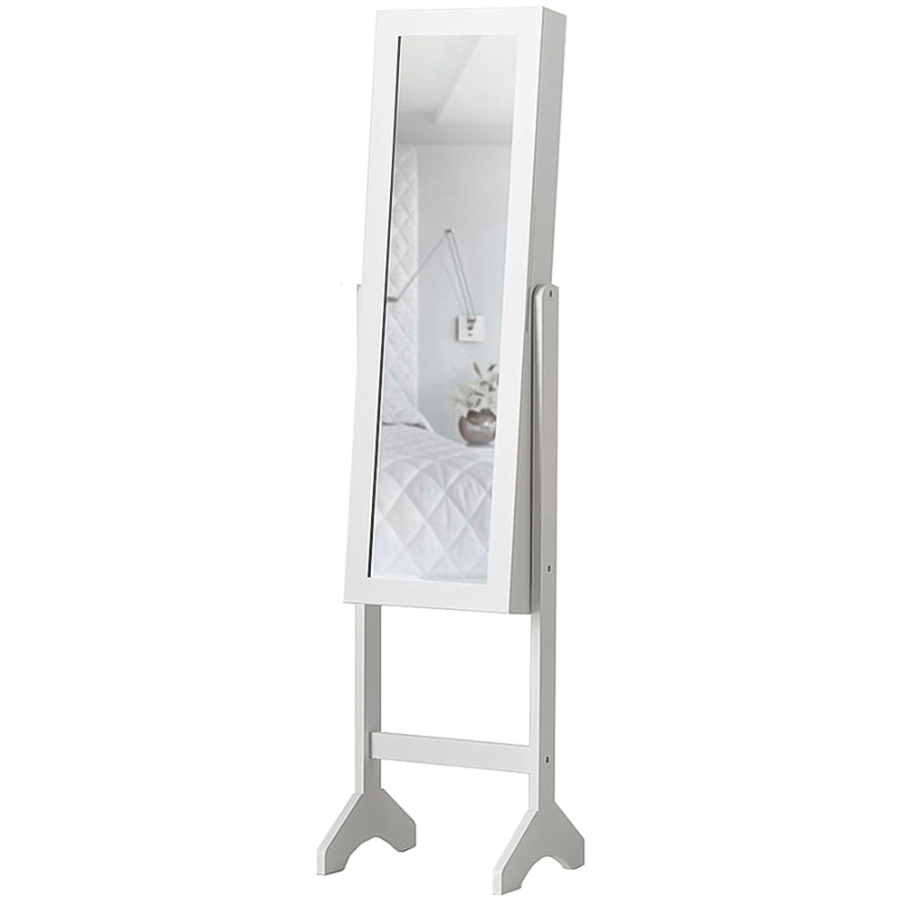 CARME Home Caitlyn Standing Full Length Jewellery Mirror Cabinet Image 1