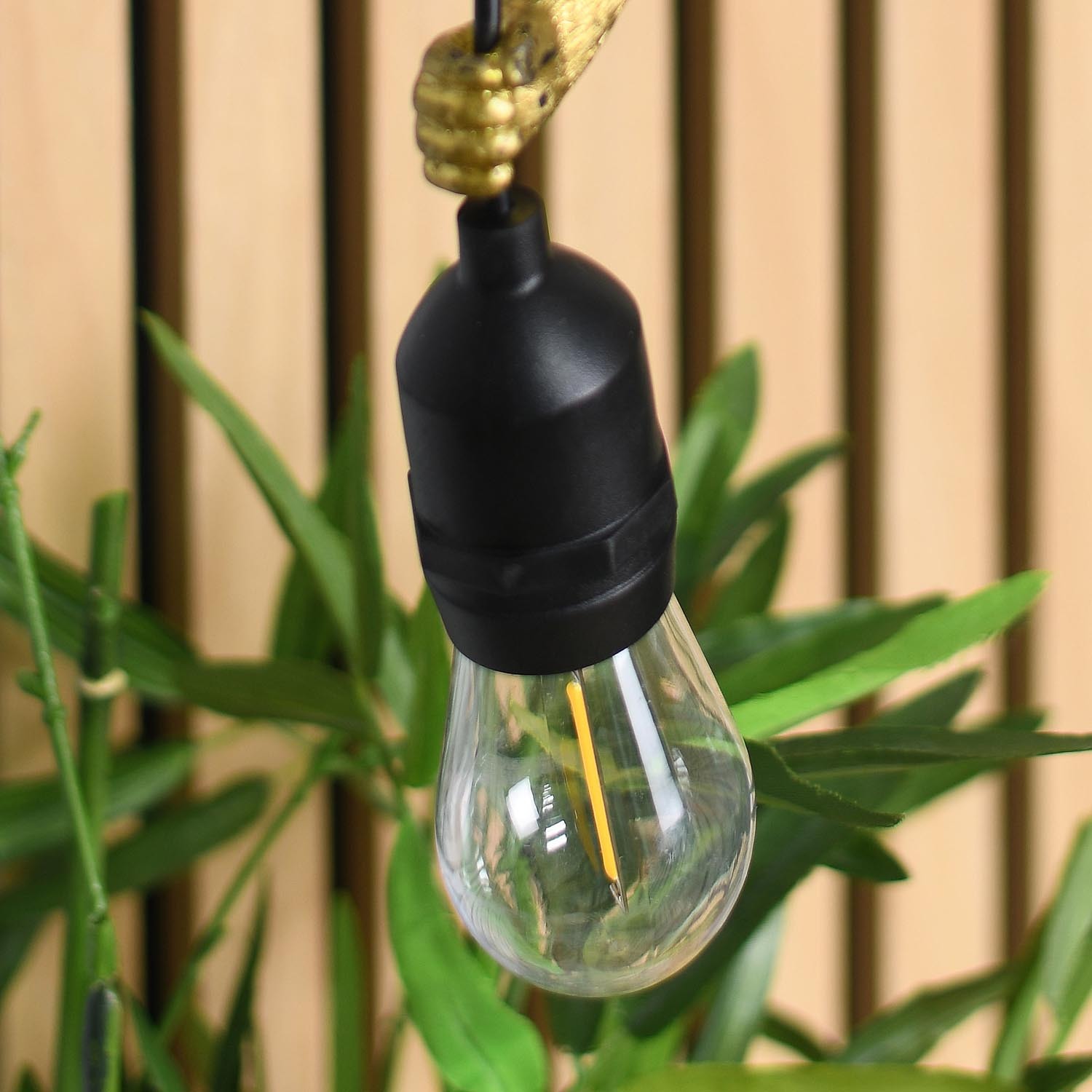 Solar Hanging Monkey Light - Gold Image 4