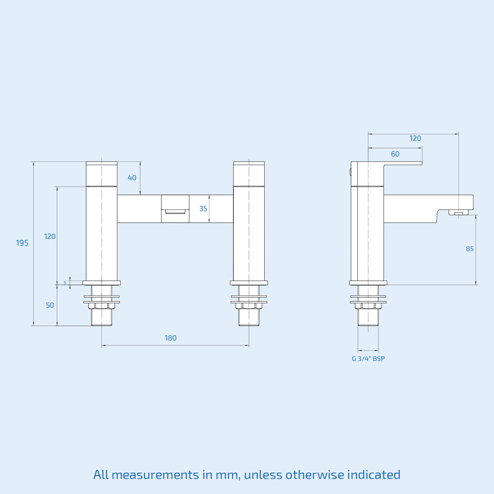 Nes Home Kento Chrome Cloakroom Basin Mono and Bath Filler with Mixer Tap Set Image 4