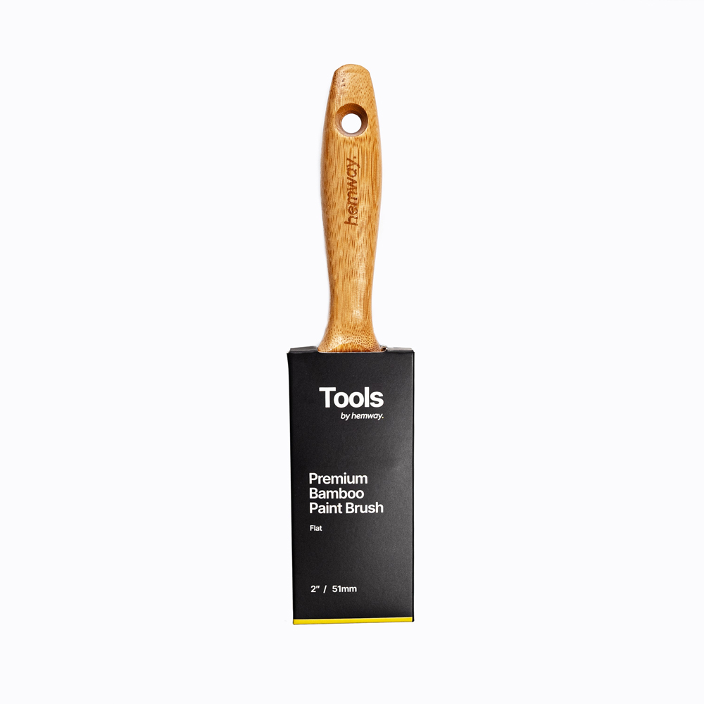 Hemway Tools Premium Bamboo Flat Paint Brush 2 inch Image 2