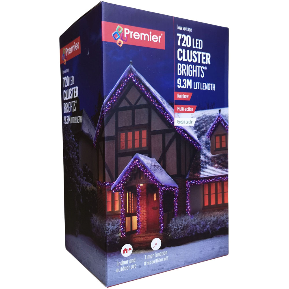 Premier ClusterBrights 720 Rainbow LED Christmas Cluster Light 9.3m Image 2