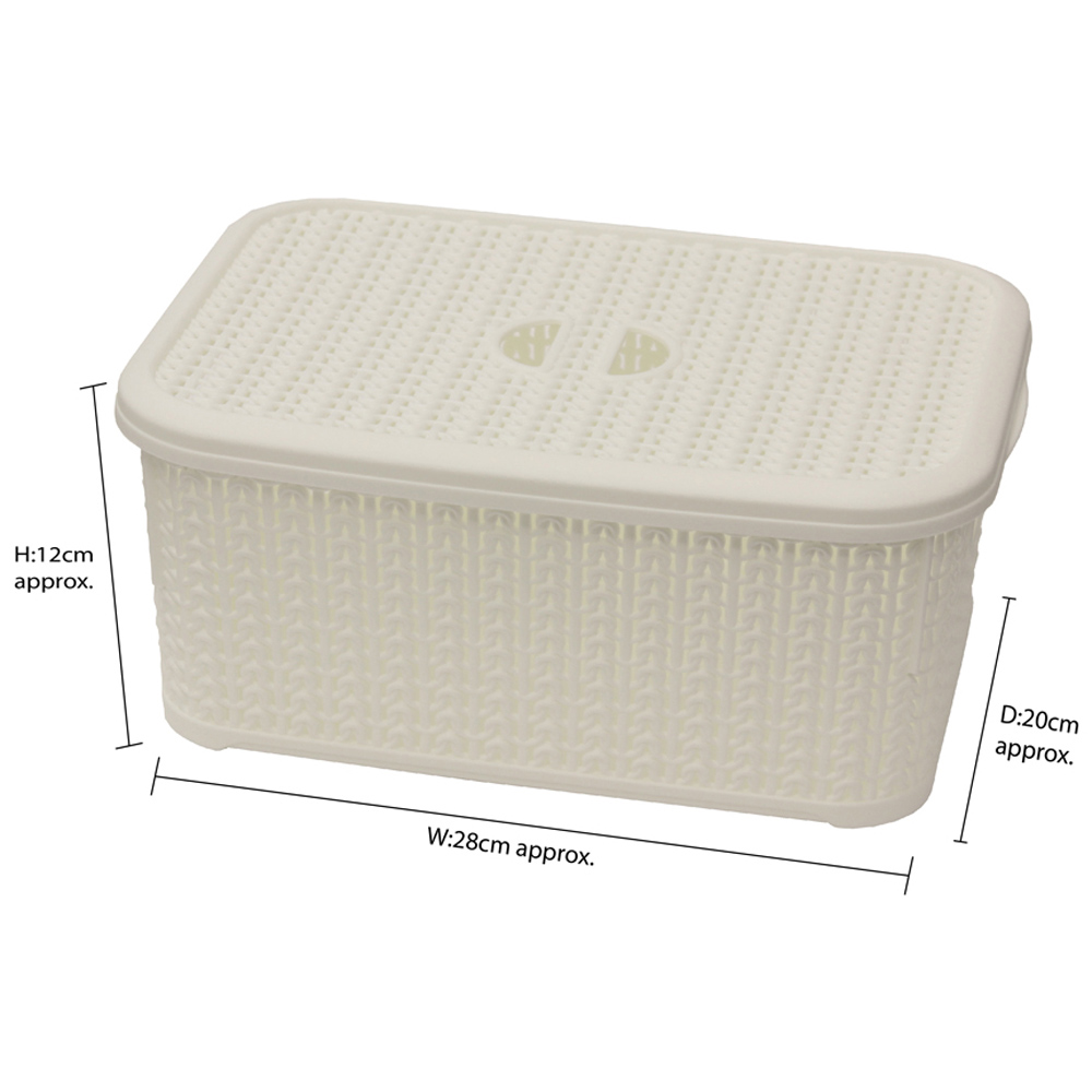 JVL Loop 6L White Storage Basket Image 5