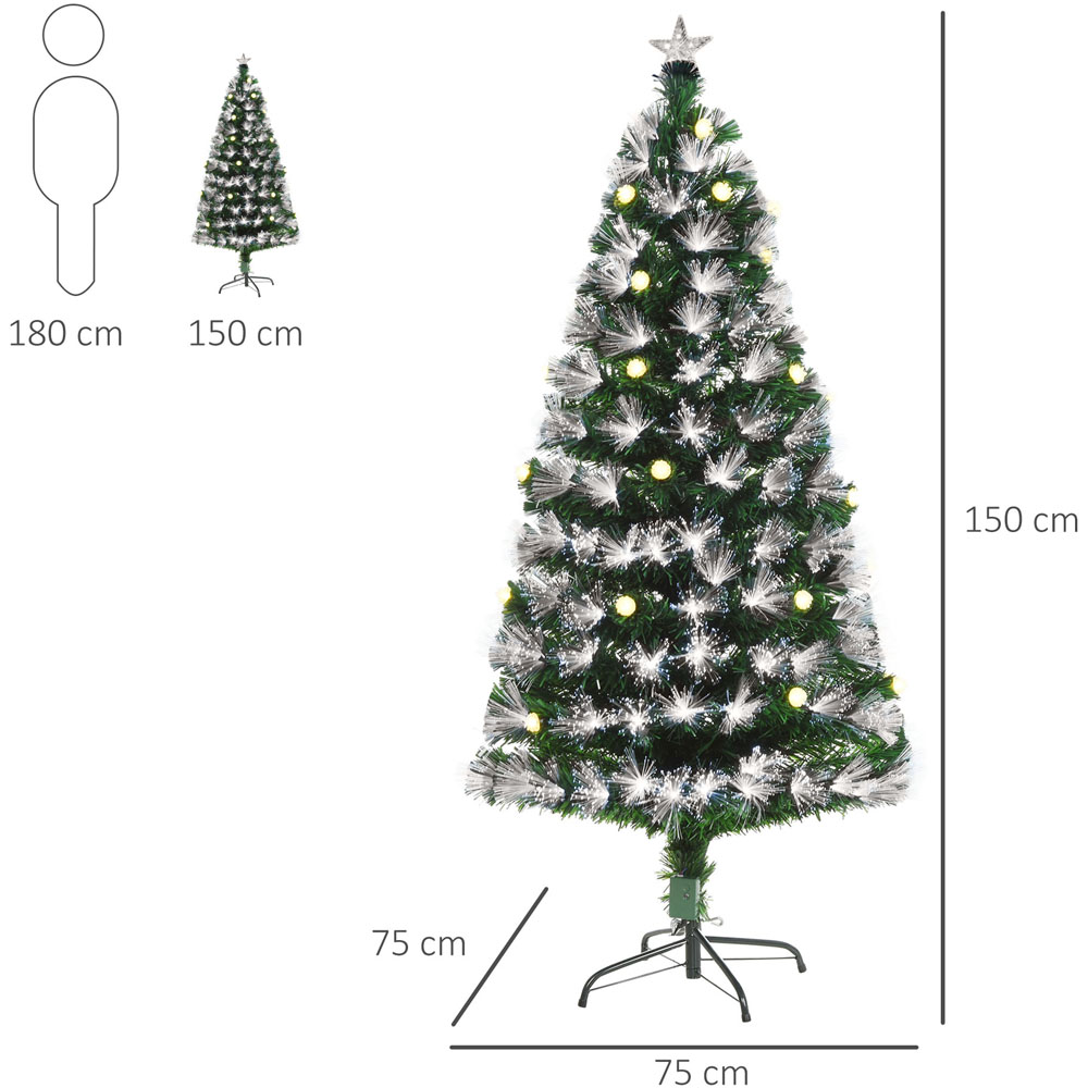 Everglow LED Full Bodied Green Artificial Christmas Tree 5ft Image 7