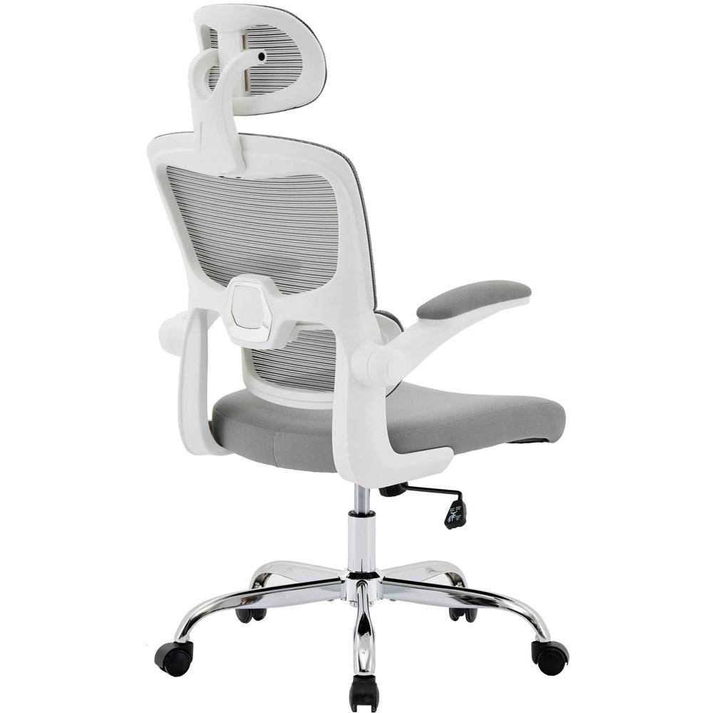 Shankar Supreme Grey and White Mesh Office Chair Image 3