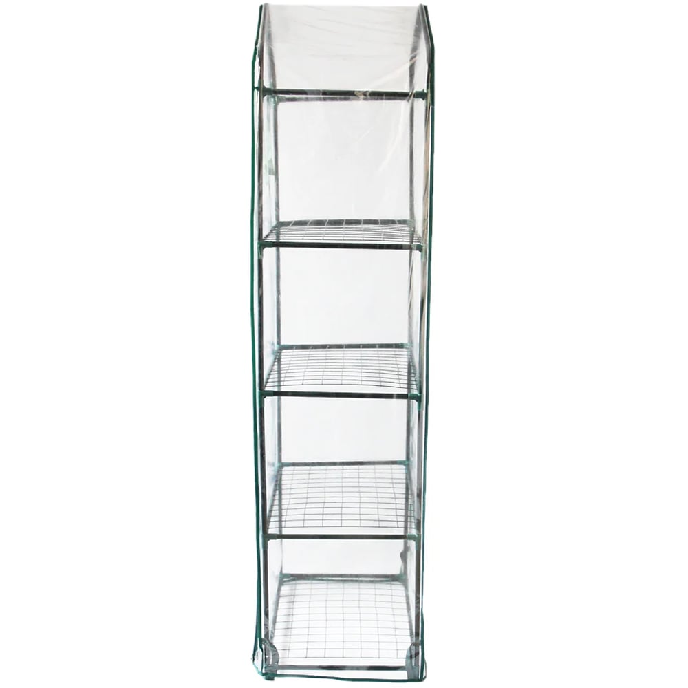 MonsterShop 4 Tier Mini Greenhouse with Plastic Cover Image 2