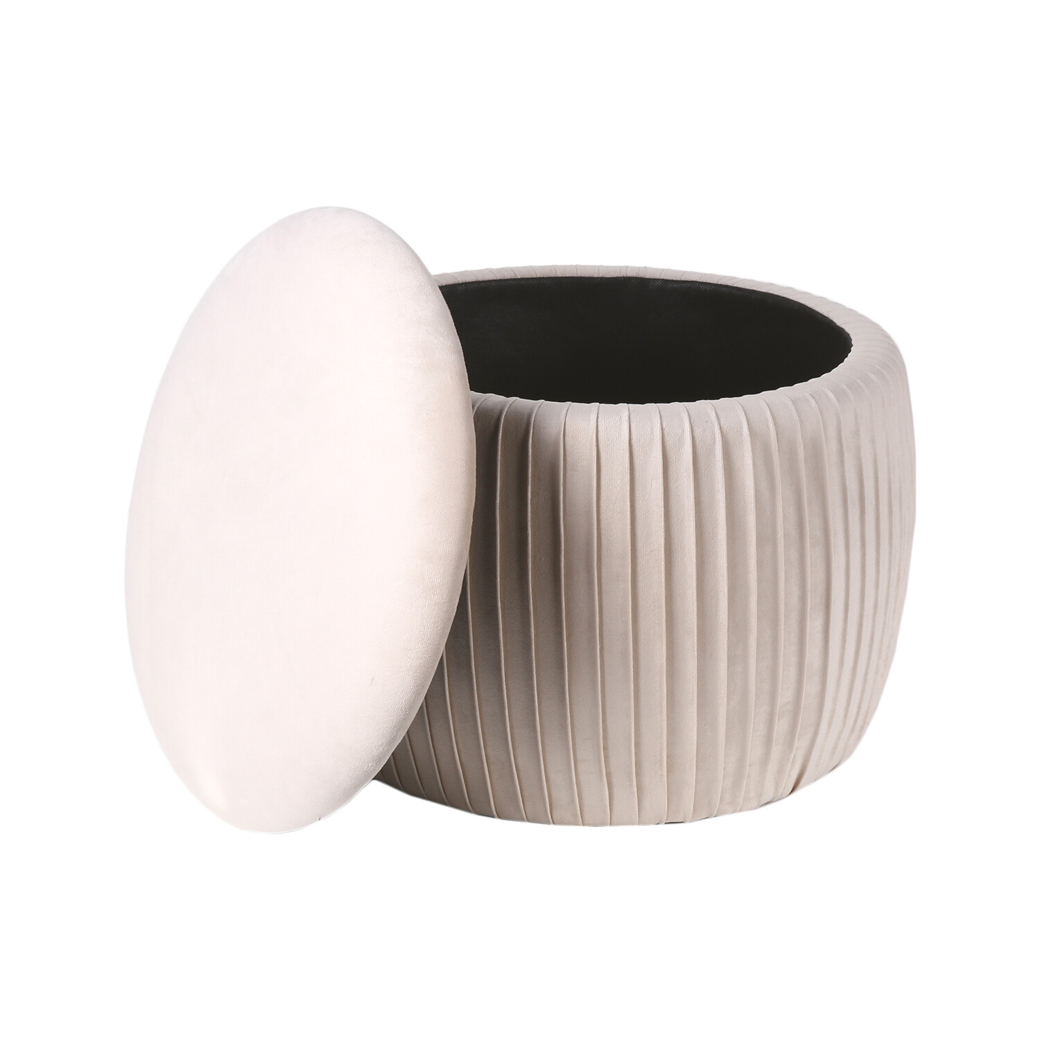 Pleated Eclipse Footstool - Champagne Image 2