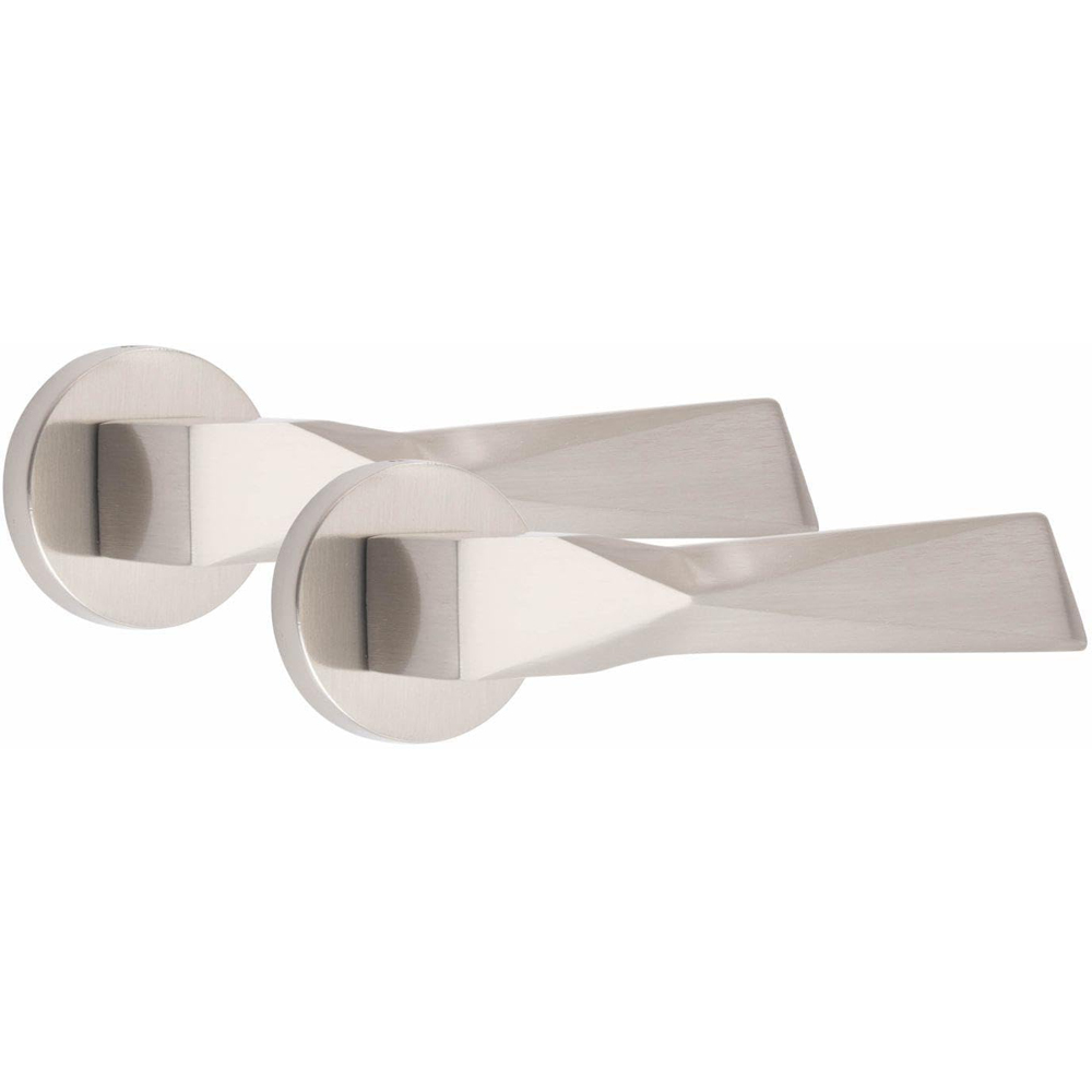 Golden Grace Modern Aura Satin Nickel Premium Door Handles 5 Pack Image 2