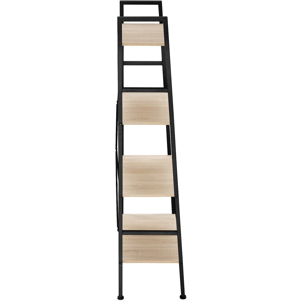 tectake Liverpool 4 Tier Light Wood Oak Sonoma Ladder Shelf Image 4