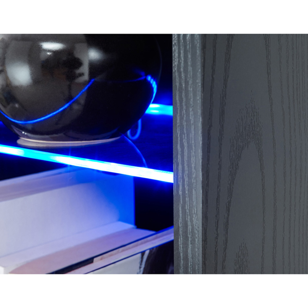 GFW Galicia 4 Shelf Black Wall Mounted Tall LED Shelving Unit Image 8